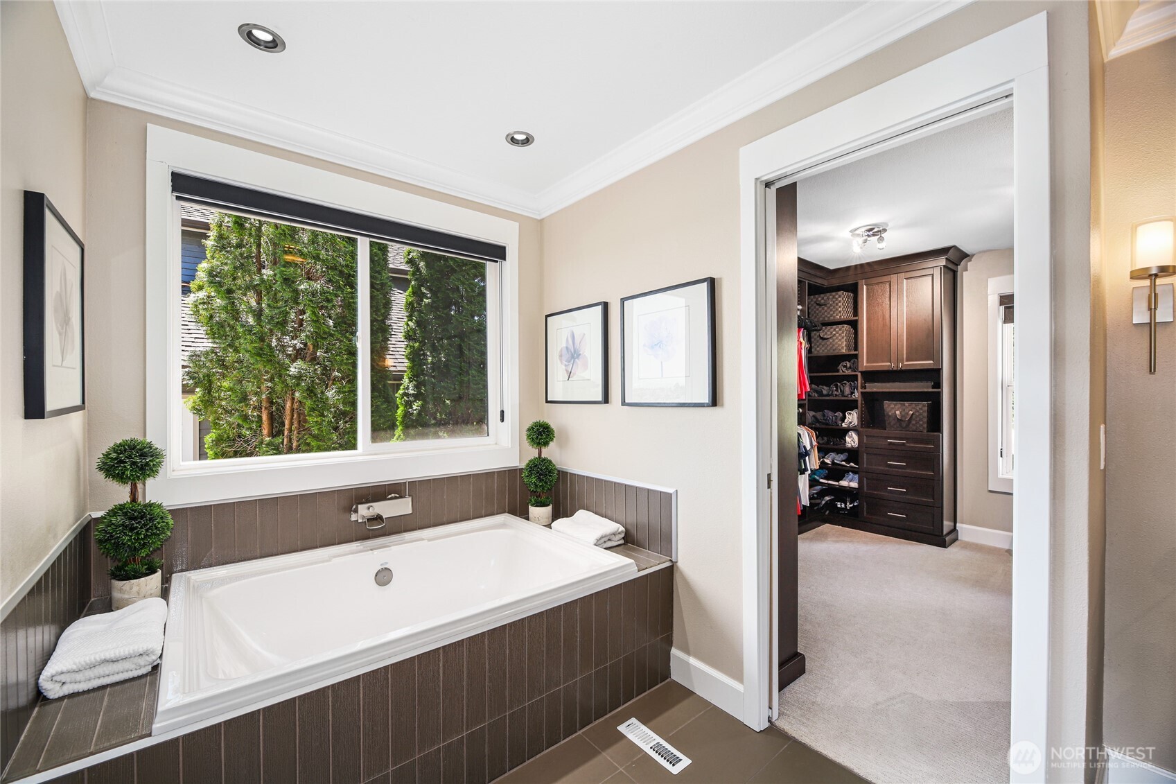 Unwind in the soaking tub after a busy day.