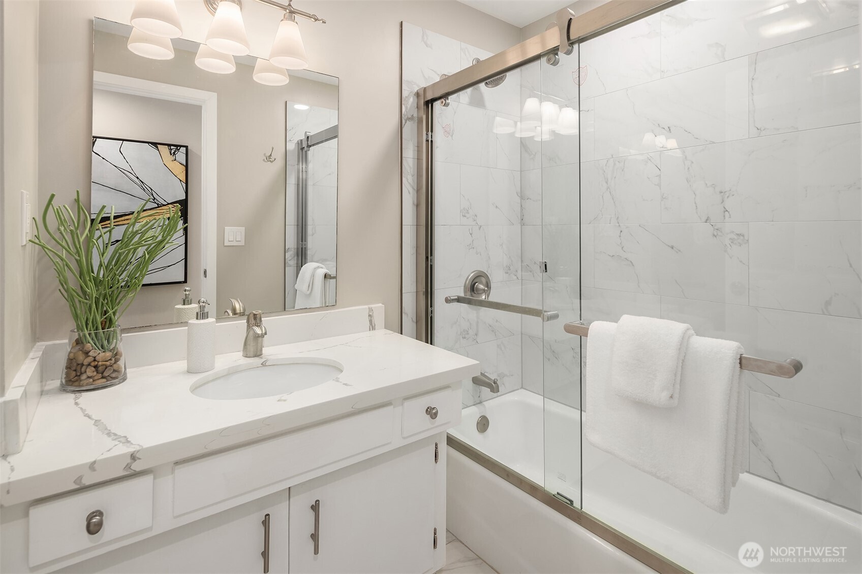 Refreshed Hallway Bathroom