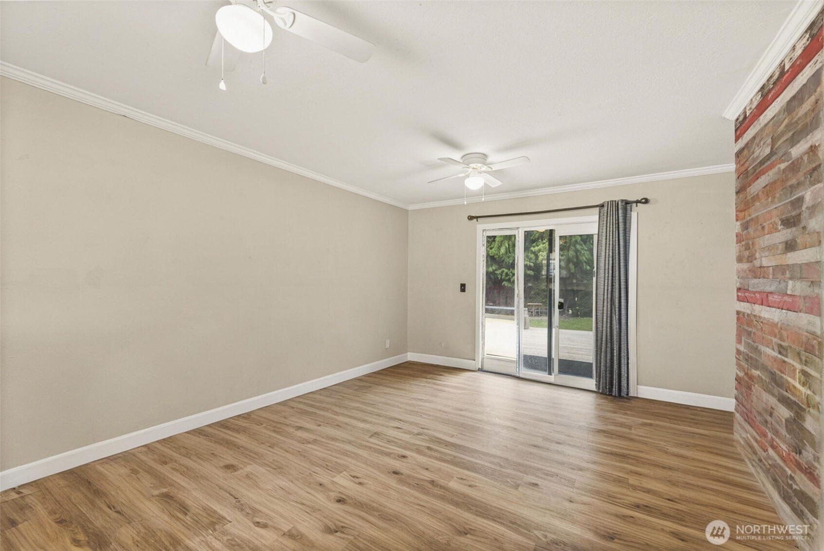 Family Room with slider to the back yard