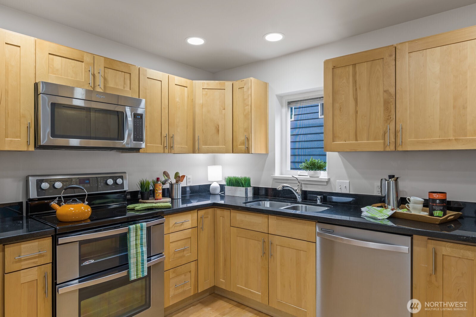 Stainless appliances nod to the luxury of this incredible updated dream kitchen
