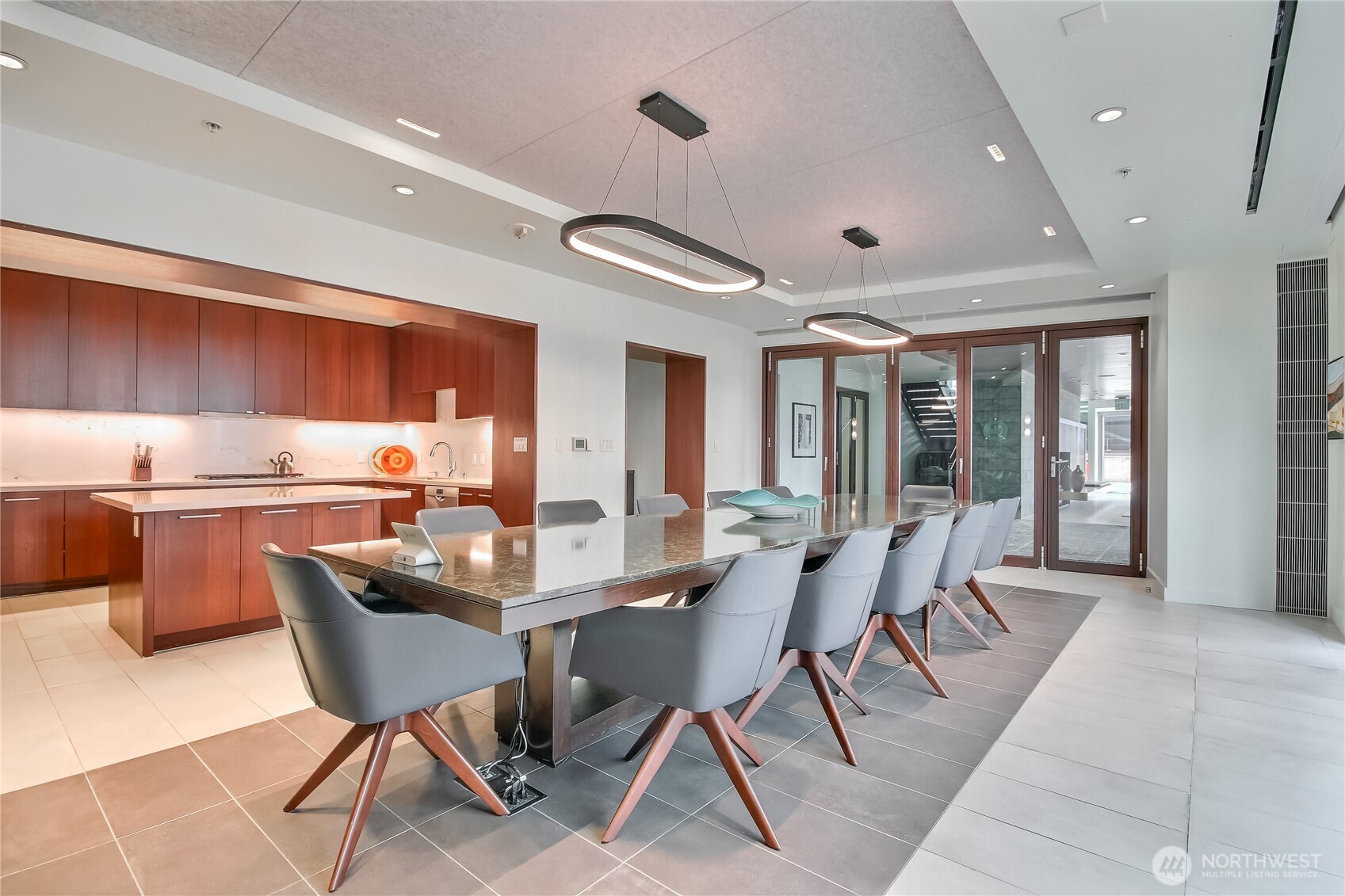 Dining room with full kitchen