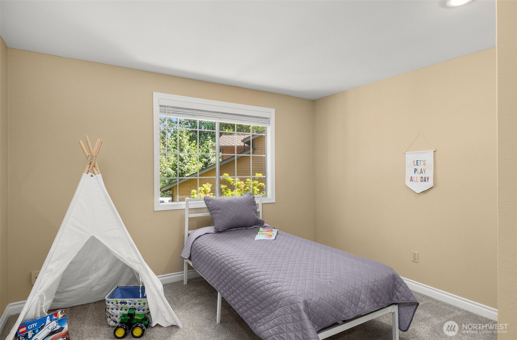 1 of 3 spacious bedrooms upstairs