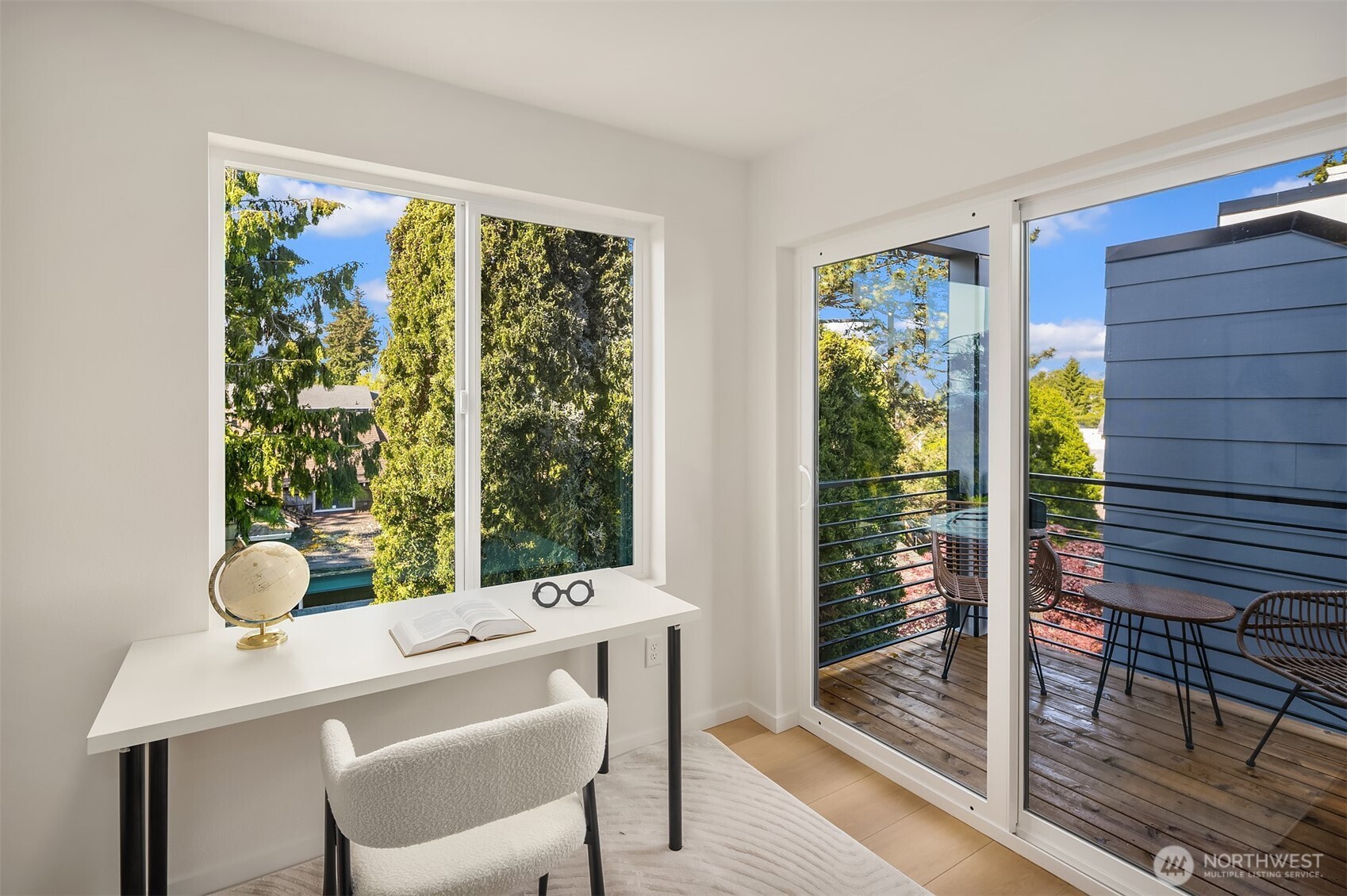 Office with private balcony