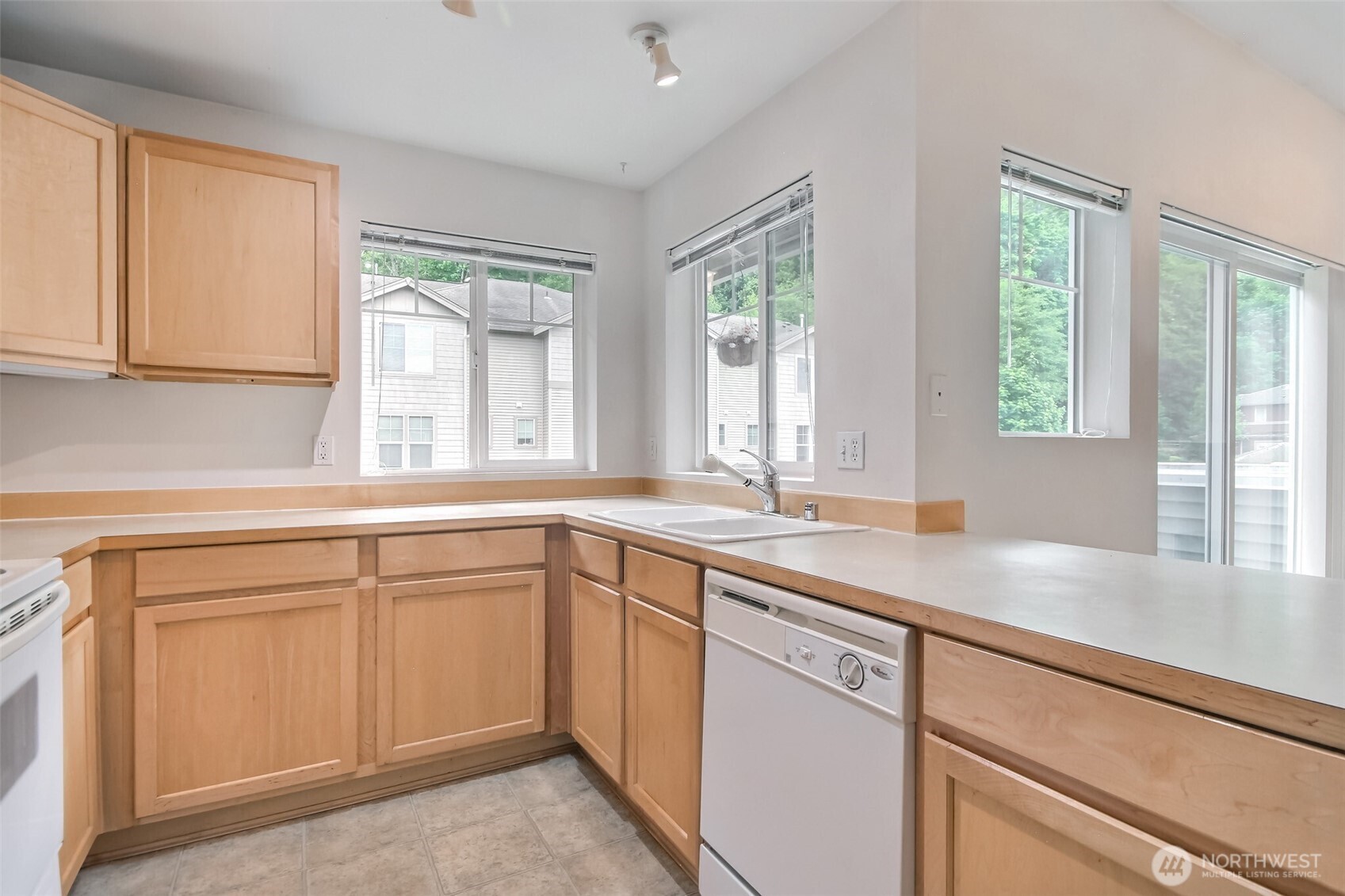 Open concept kitchen.