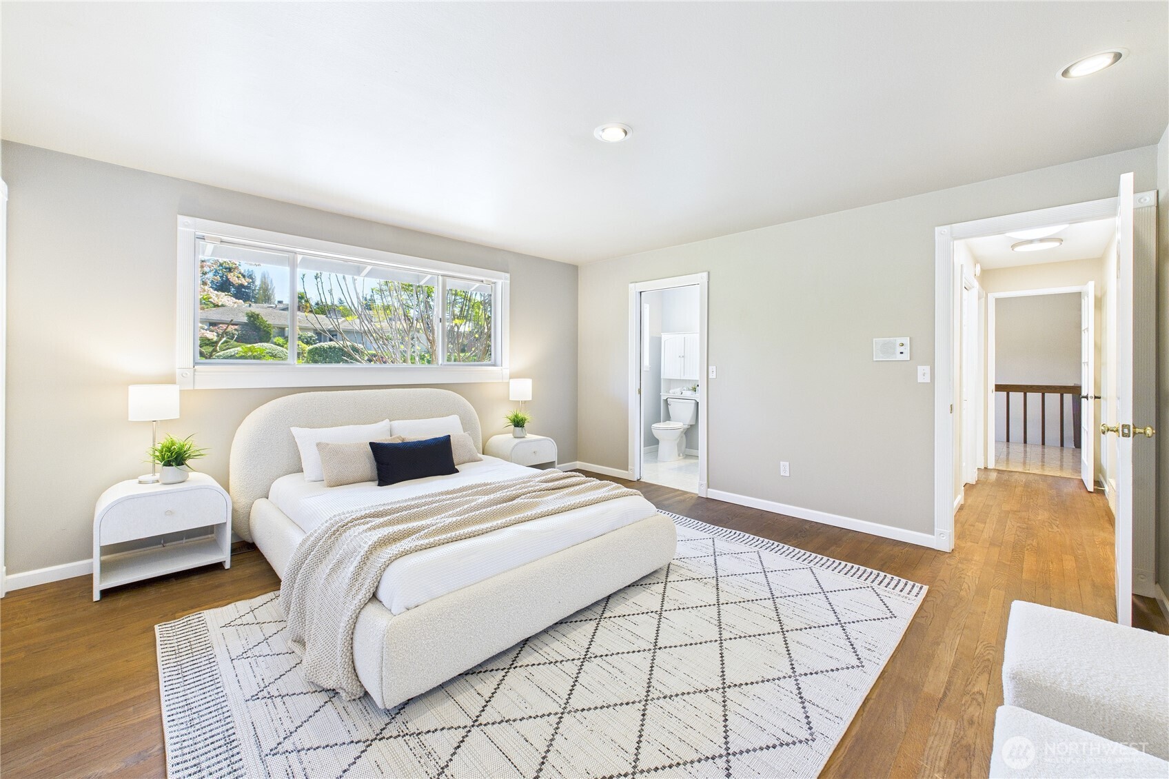 Primary bedroom with bathroom