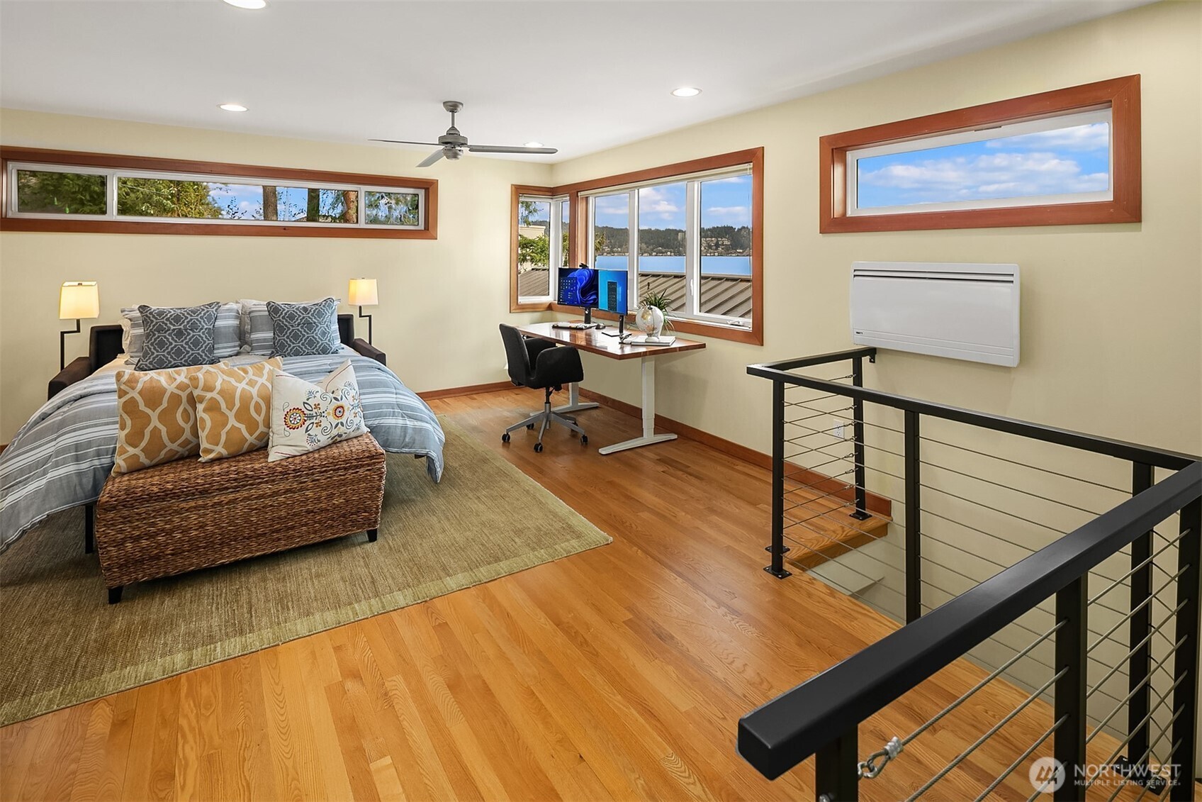 This new wing of the home features an ensuite guest suite.