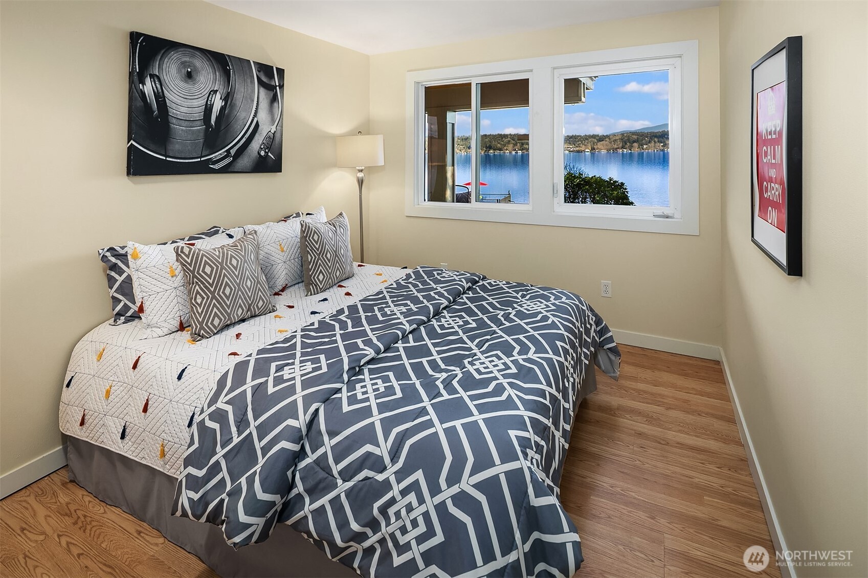 One of 2 guest bedrooms on the lower level. Everyone gets a great view!