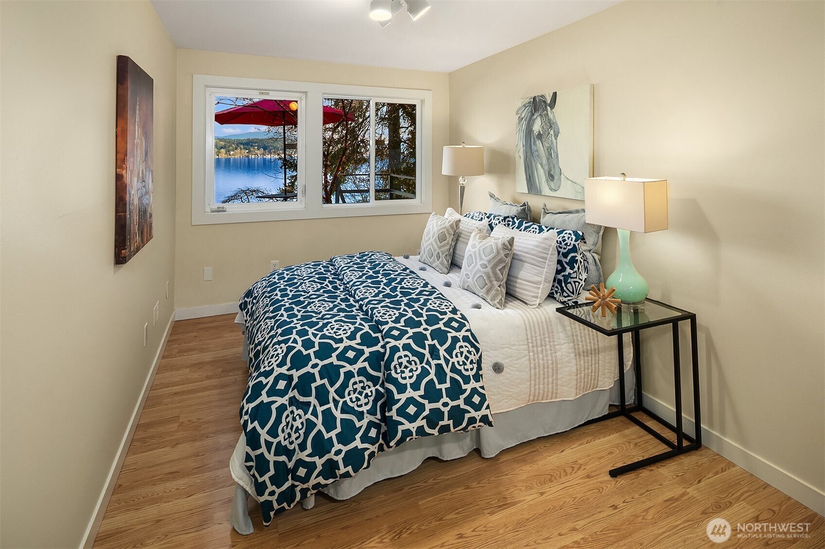 One of two bedrooms on the lower level. Everyone gets a view!
