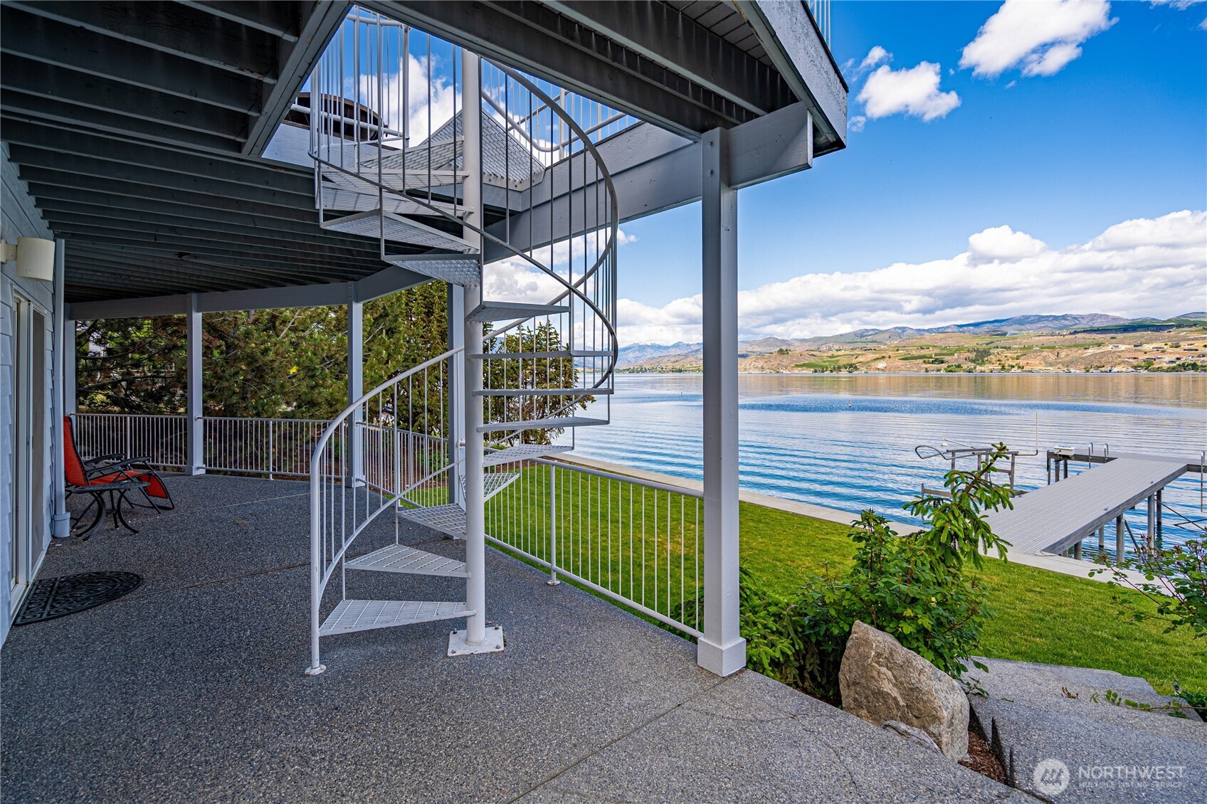 Completely finished Lower level with   sliders open to large patio area  Virtually staged