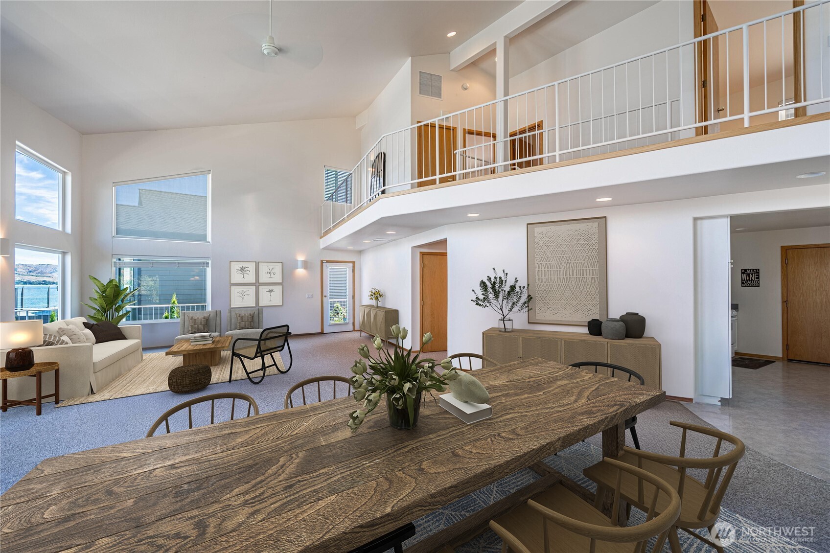 BBQ and dining just steps away from the kitchen