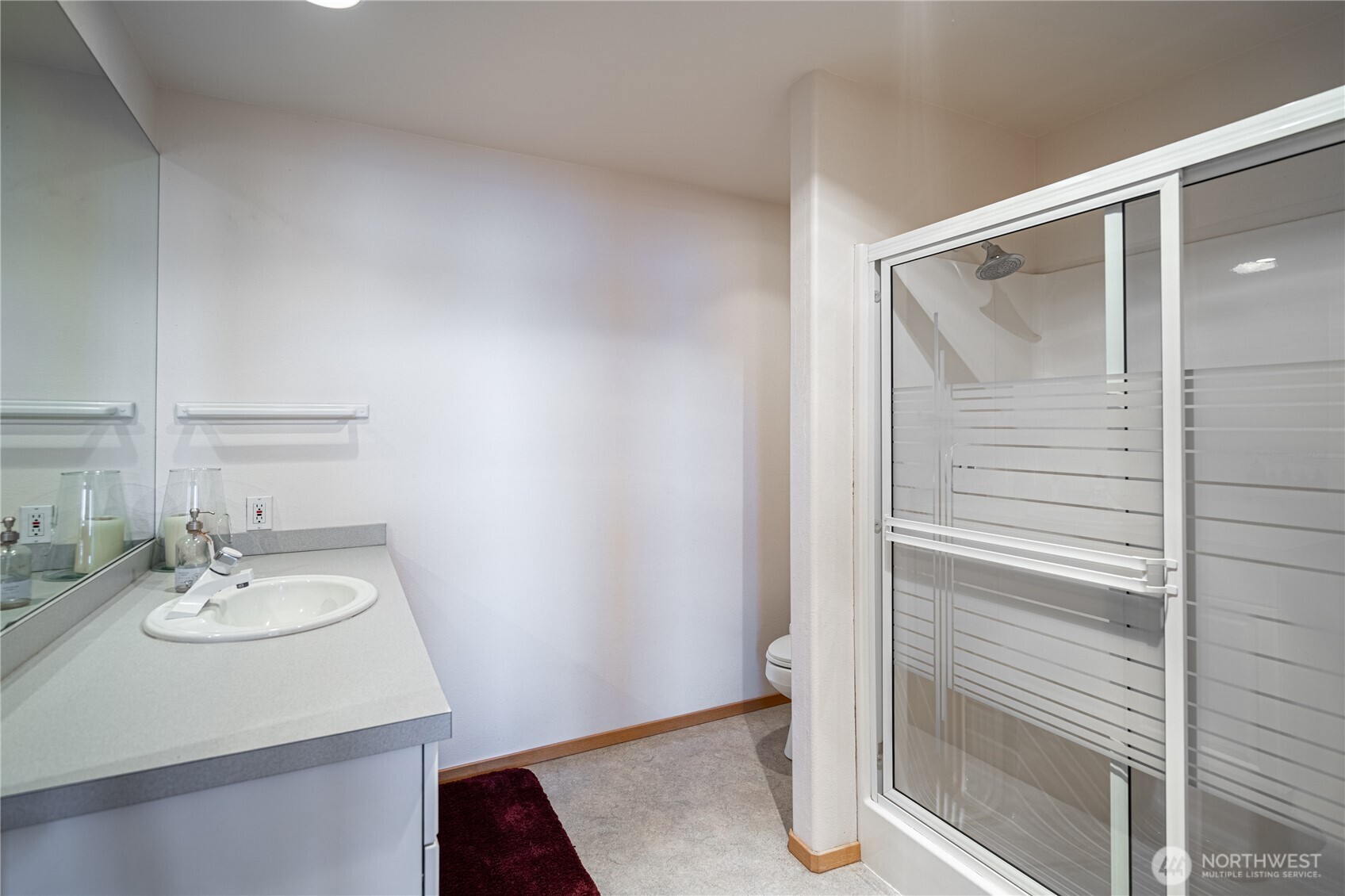 Double sliders open to deck over the waterfront  Virtually staged