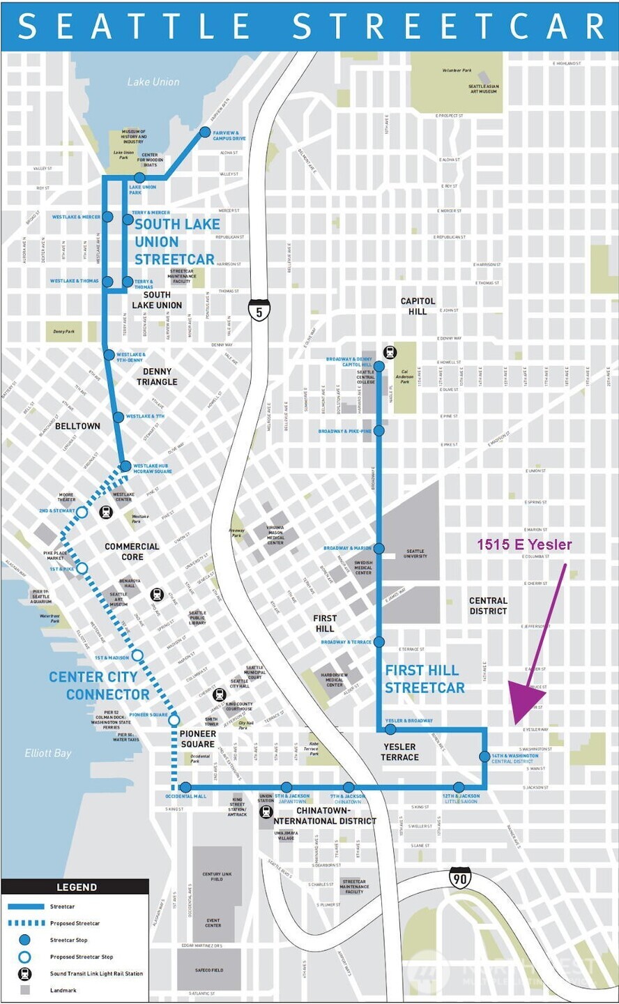 Midori is just a block away from the streetcar route.