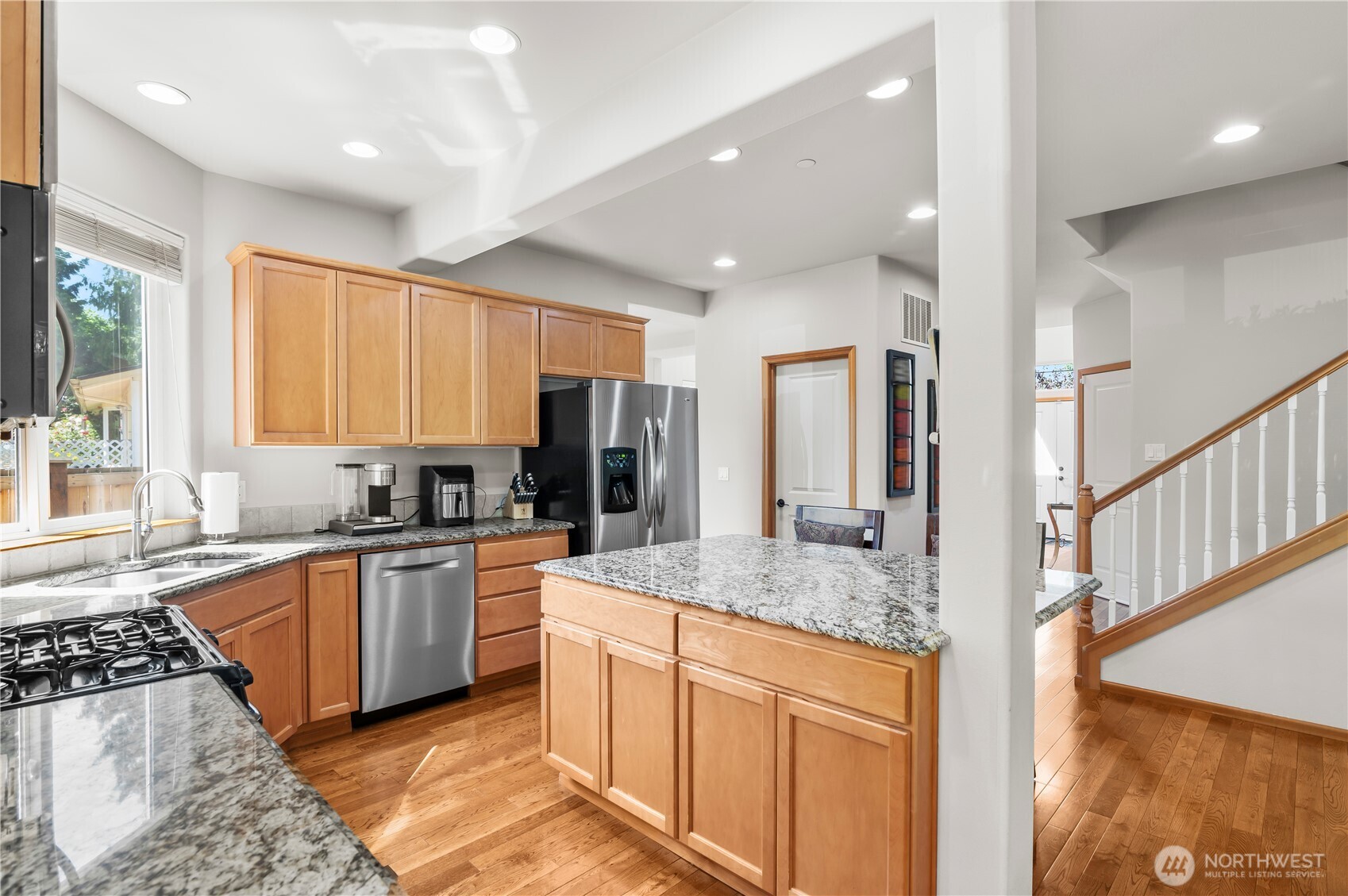 Gorgeous kitchen with tons of storage including walk in pantry