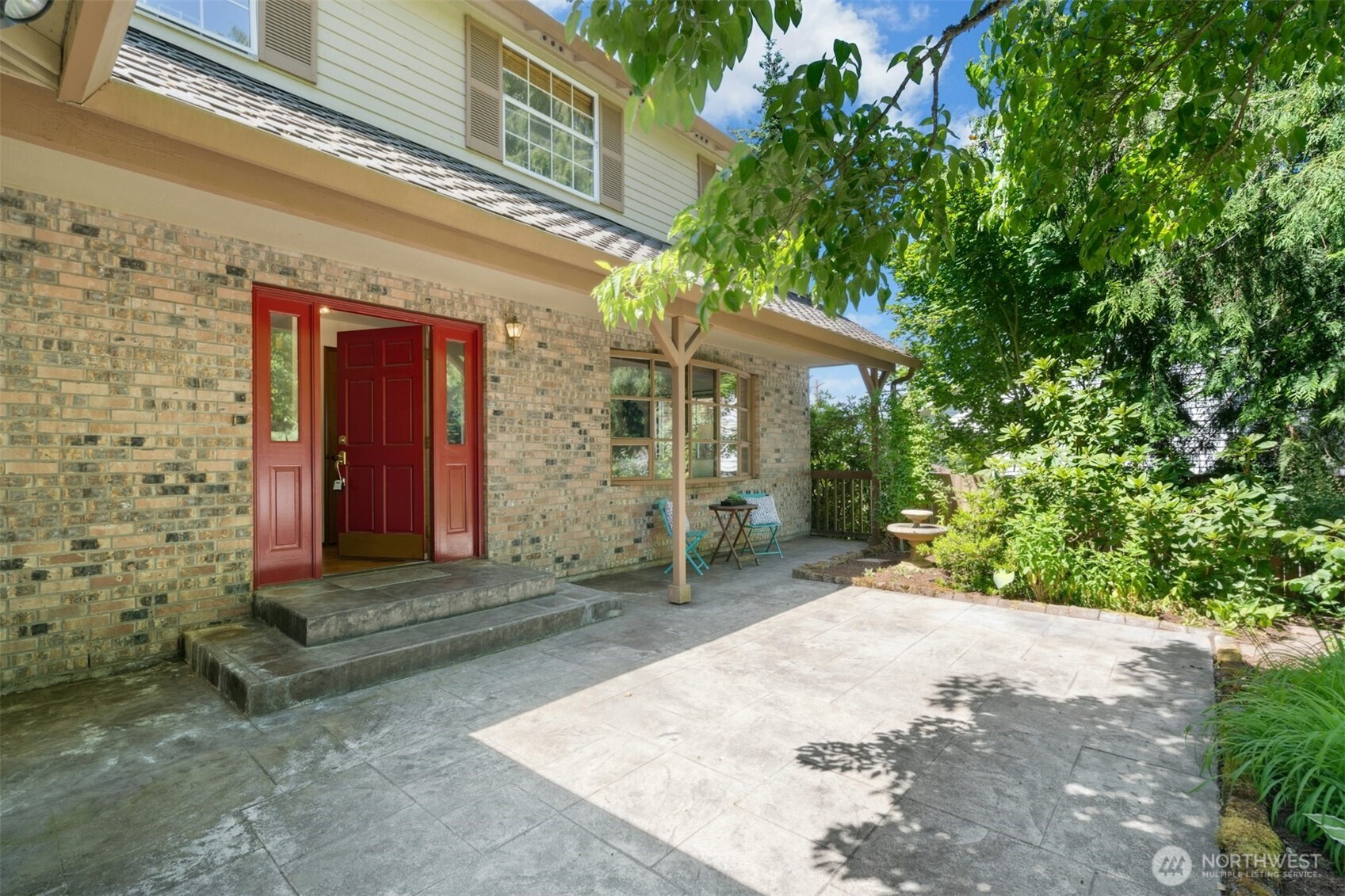 Large front patio