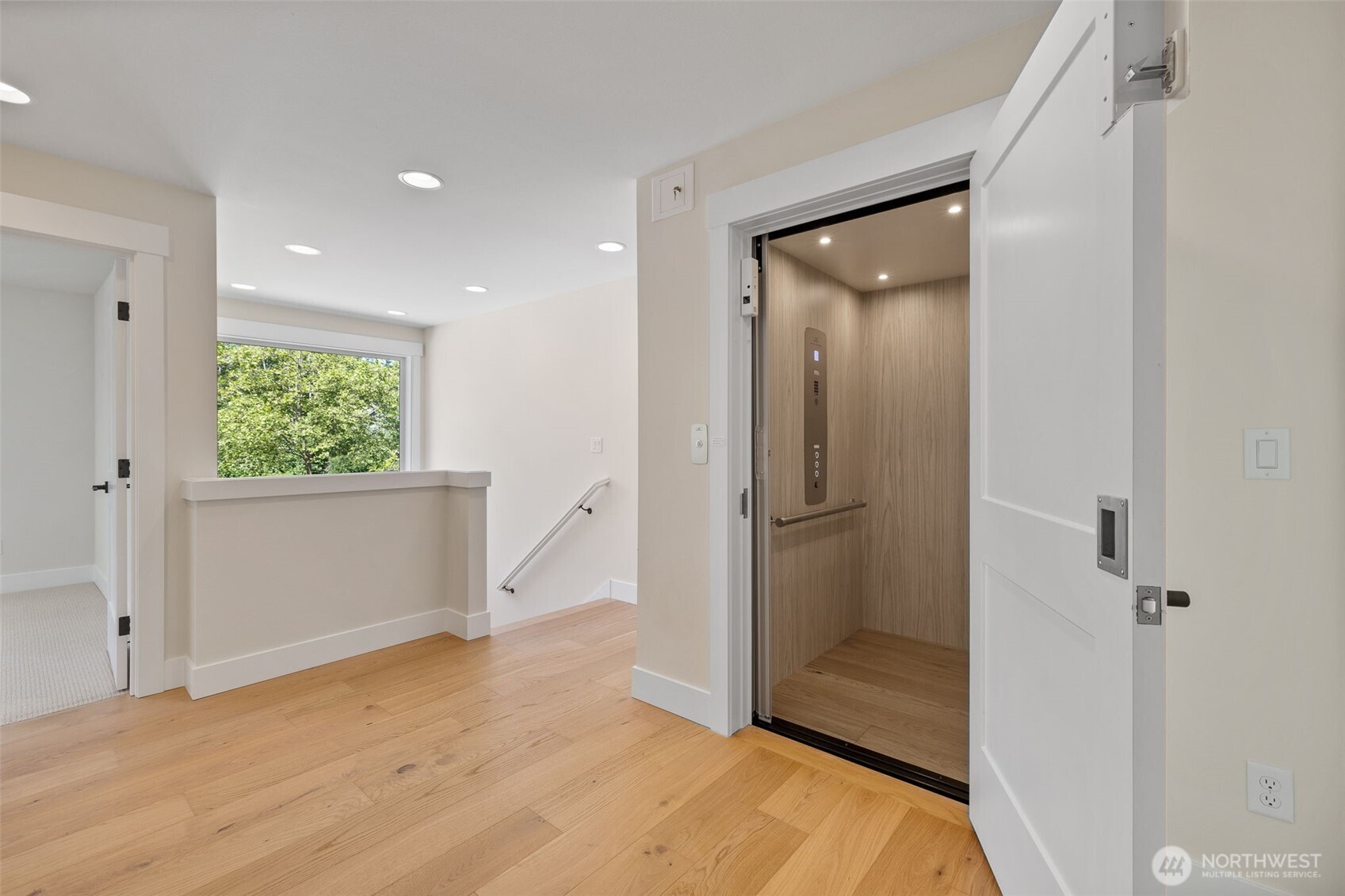 4 person elevator greets you at the door!