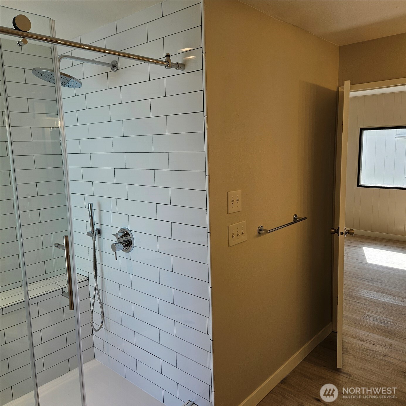 Walking Shower on the South wall of Master Bath