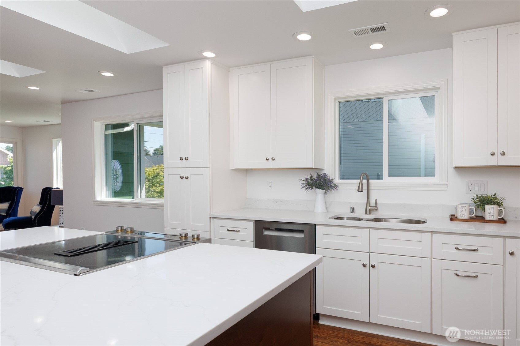 Bright & light chef's kitchen provides plenty of natural light from the three new skylights.