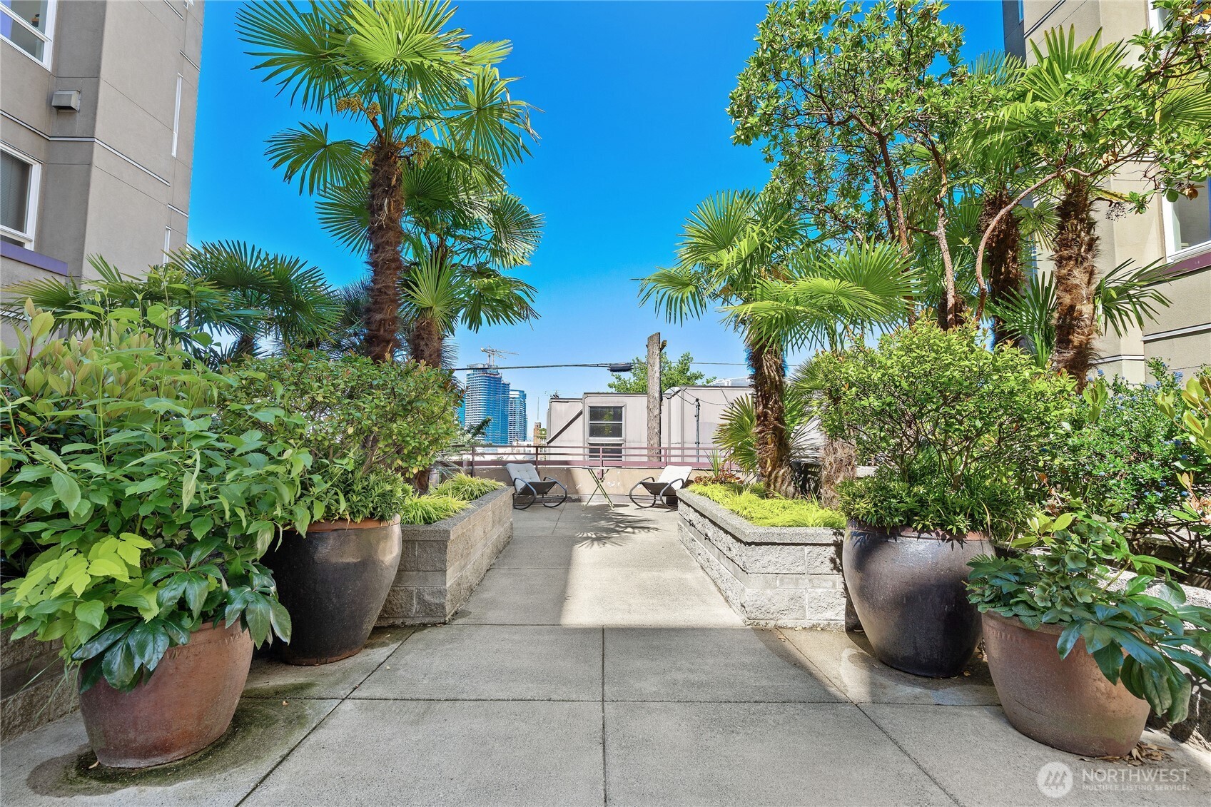 Peaceful and green, this shared outdoor space feels like your own private garden.