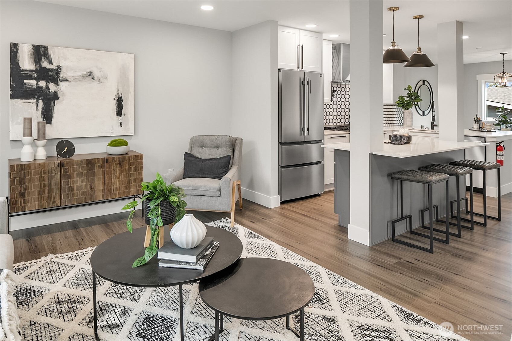 All interior photos are from Model Unit #104 in 2022. Unit #101 floorplan is the reverse from these.