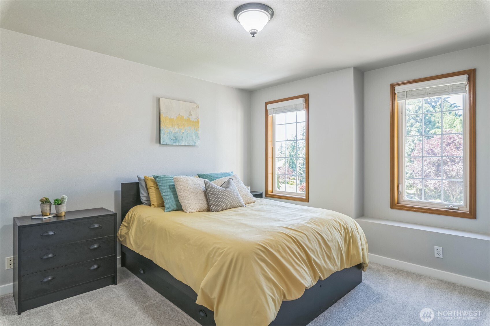 One of three guest rooms on the upper floor. Great size!