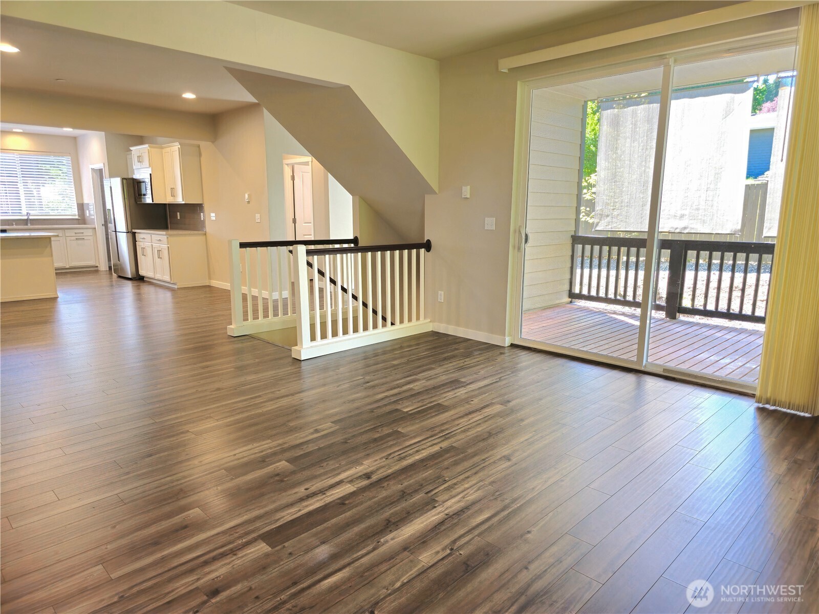 Open floor plan allows for a great flow to your covered deck.