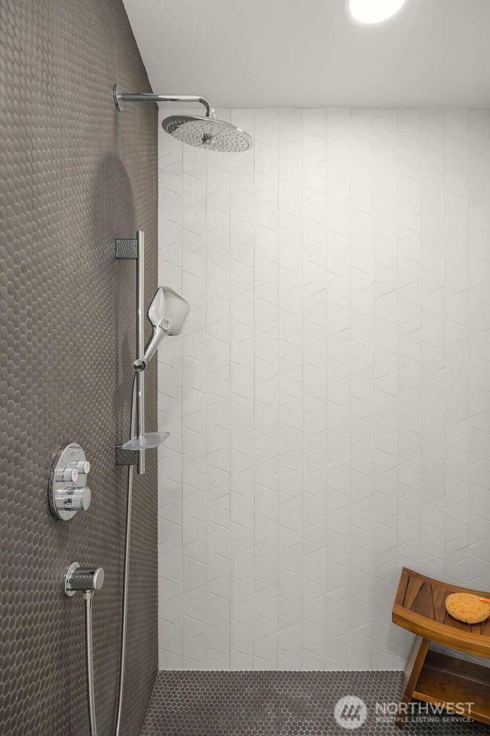 ADA compliant ceramic tile shower
