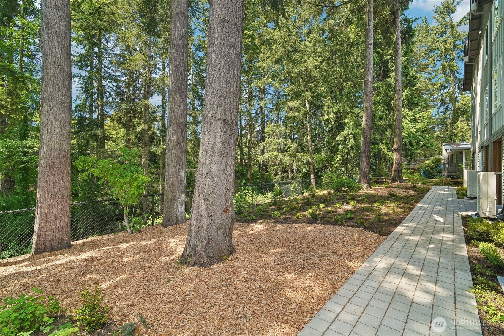 Dedicated open space provides pleasant buffer and summer shade