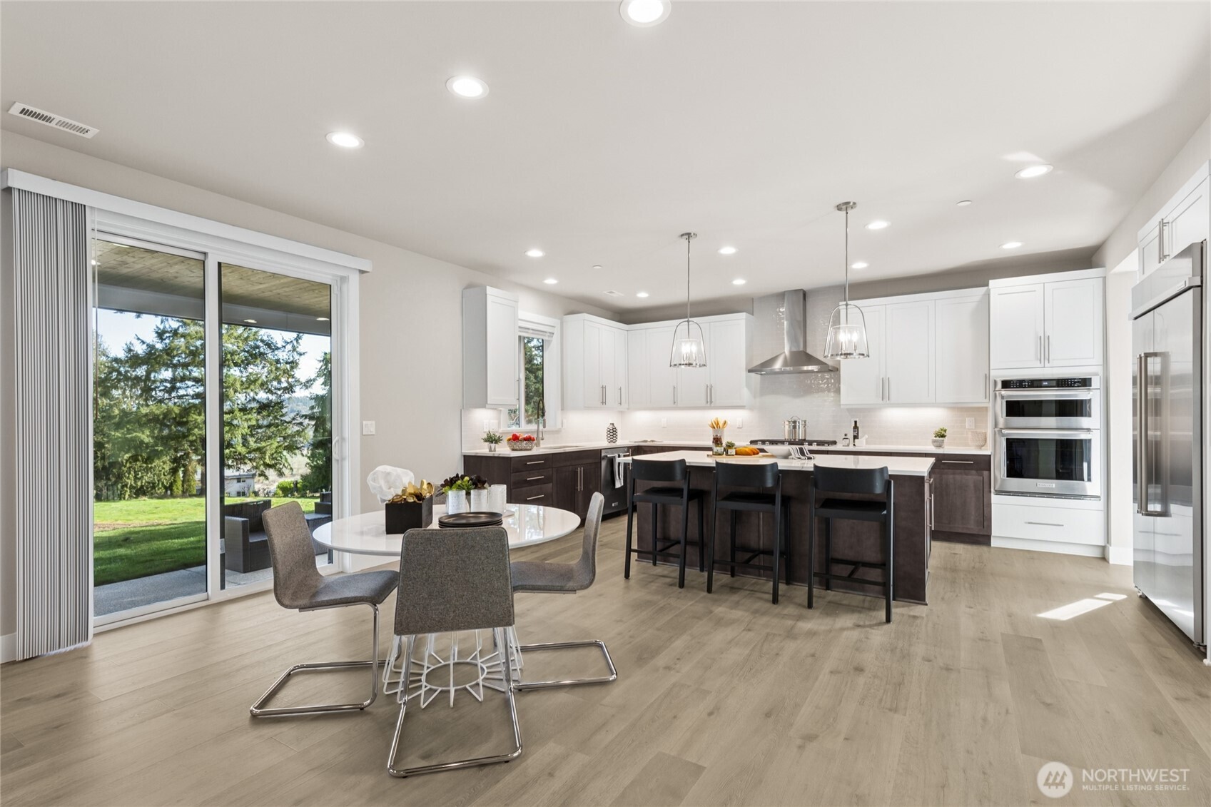 Open concept breakfast nook. For representation purposes only colors may vary.