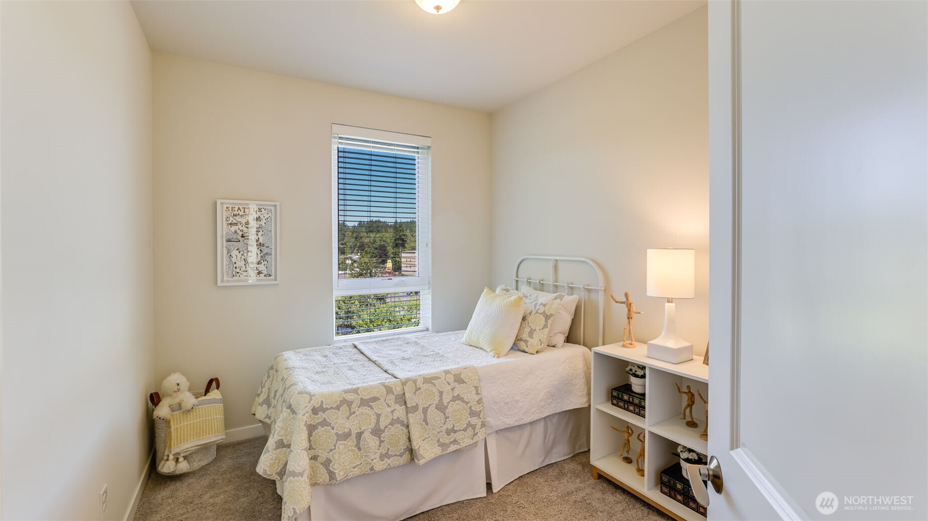 Here is the 2nd of the 3 bedrooms.