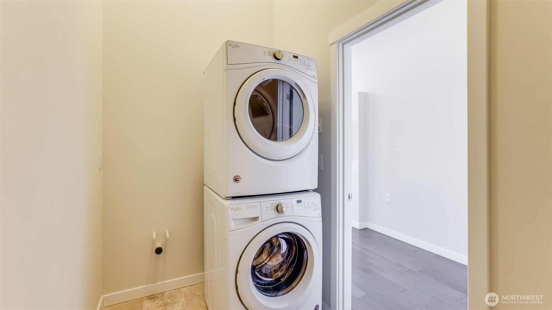 The home's laundry room and future half bath.