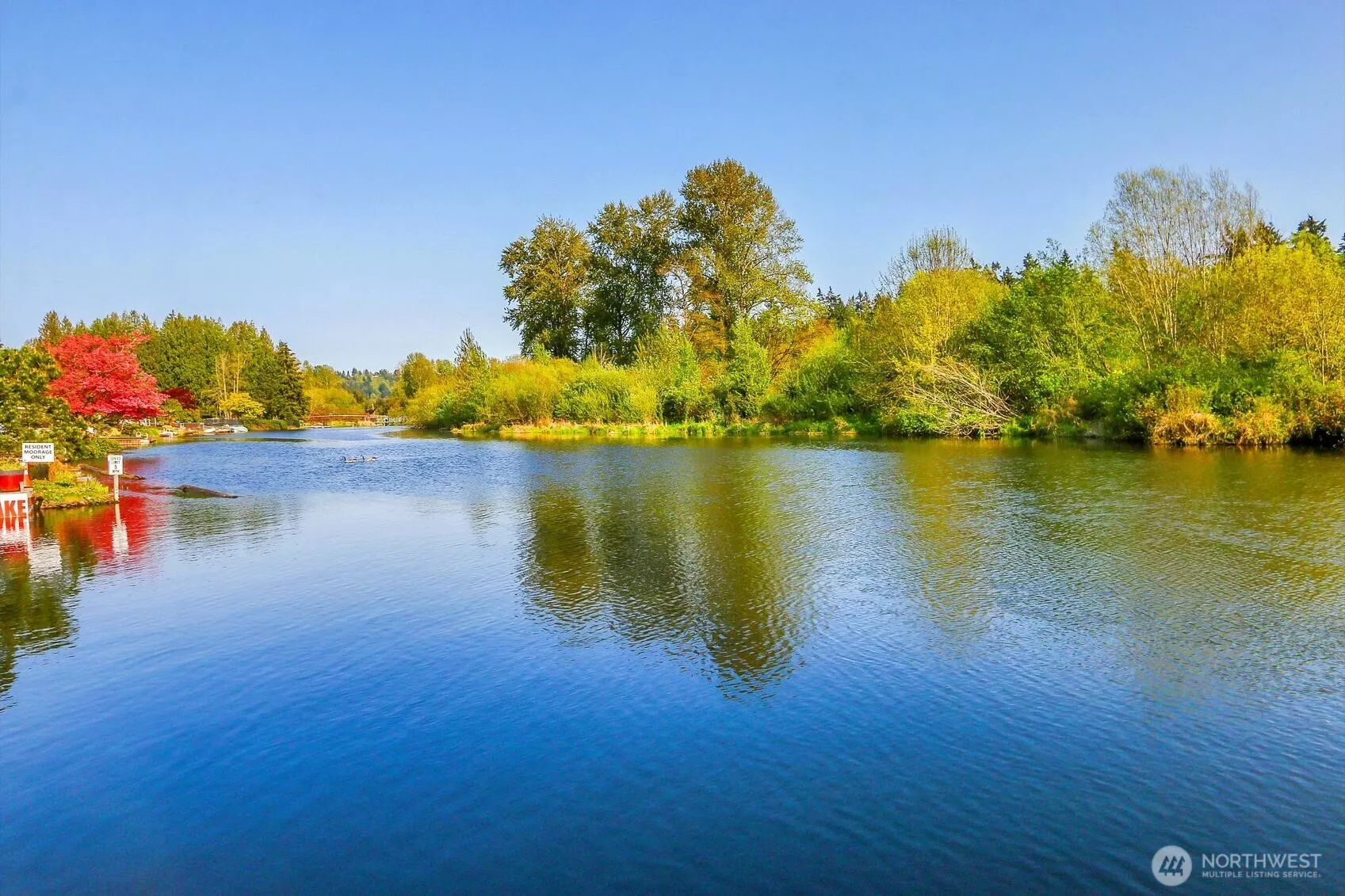 This condomimium complex sits on the banks of the Sammamish River