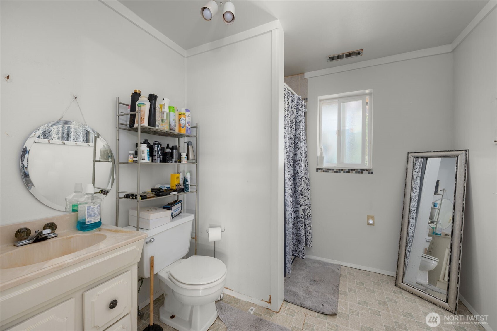 3/4 bath in lower level
