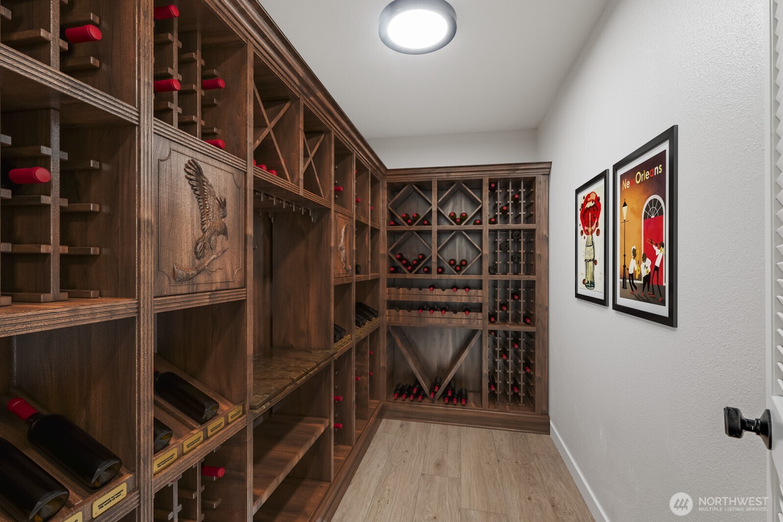a great wine cellar! virtually staged