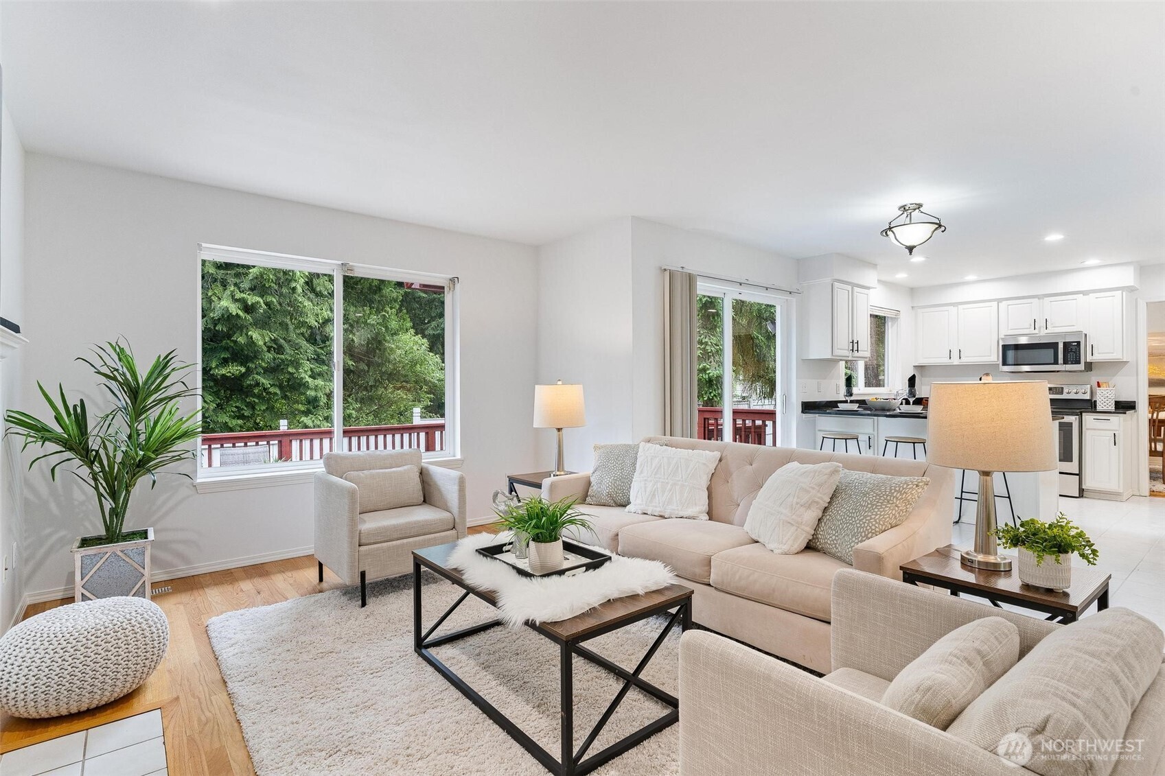 The family room invites relaxation.