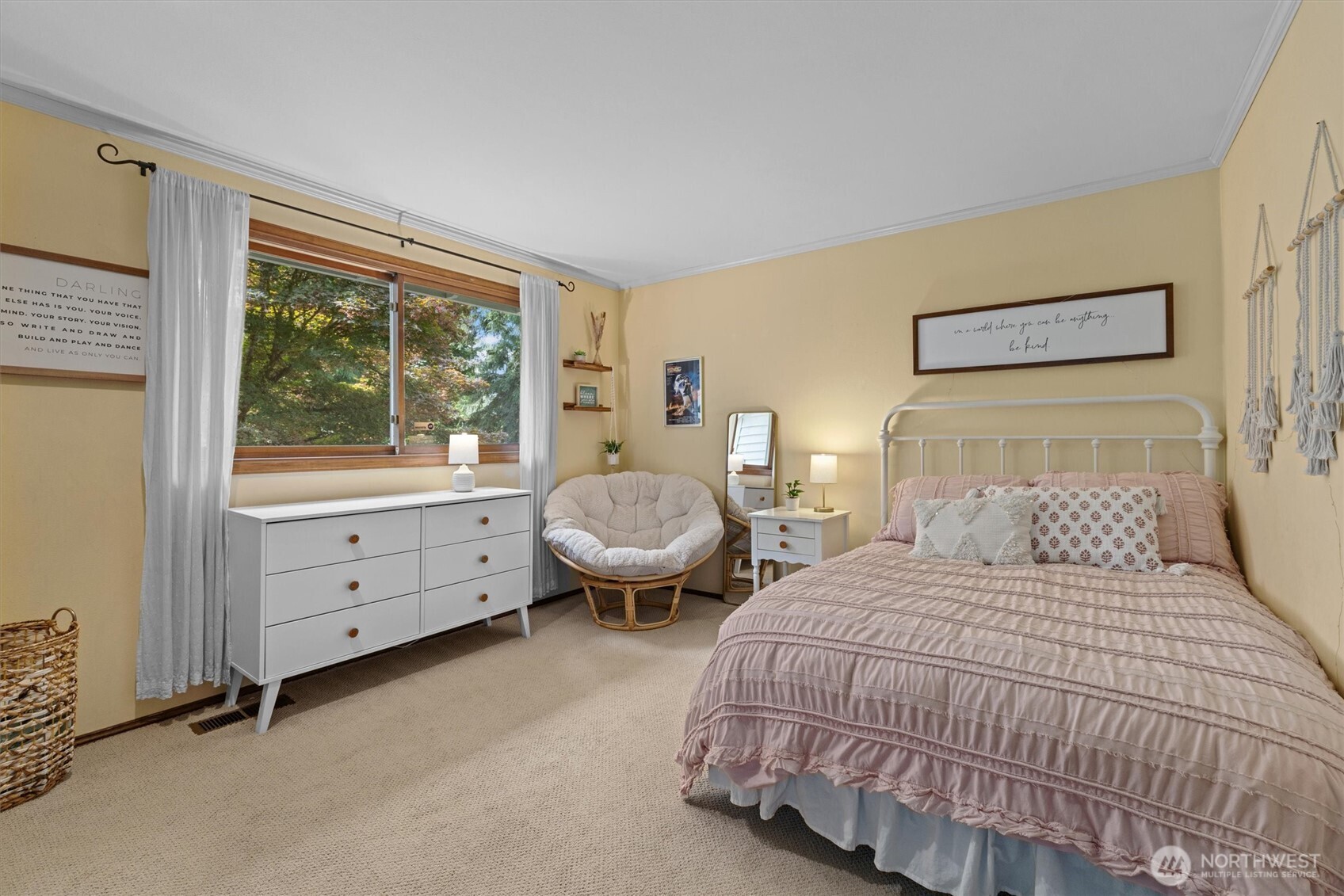 One of the four upstairs bedrooms. This home is zoned to the award-winning Northshore School District. And more specifically to Sunrise Elementary (located in the neighborhood), Timbercrest Middle School and Woodinville High School.