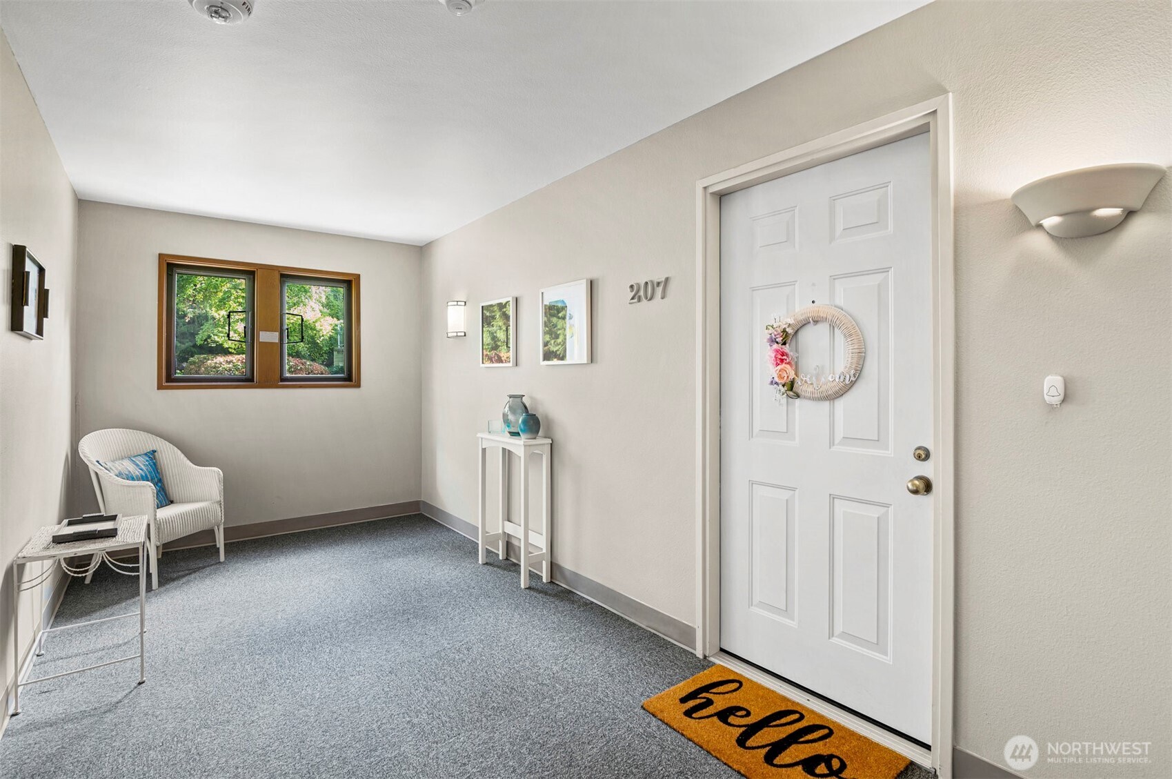 Entrance to the condo inside the building.