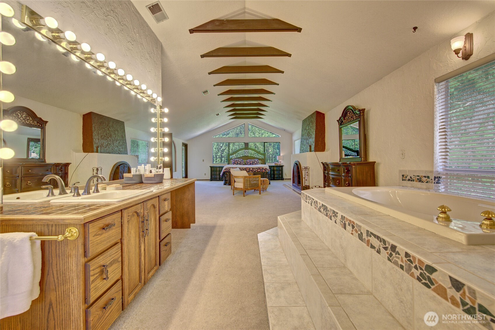 More real wood beams in the owner's suite