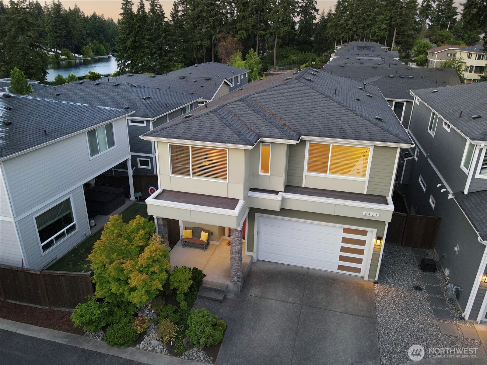 Located just steps away from the private waterfront park.
