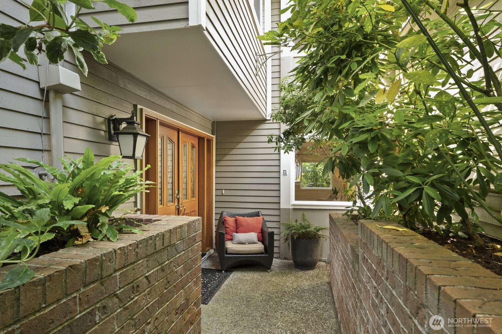 Private gated, courtyard entrance.