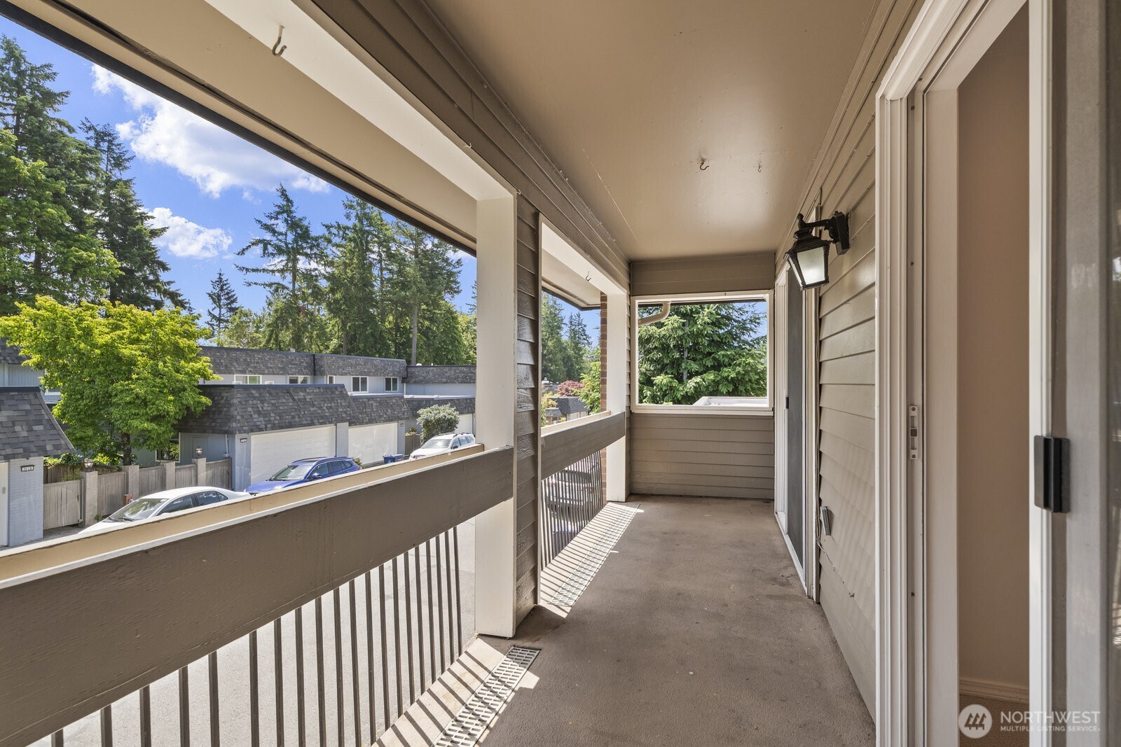 Front balcony access from the upper level 2 bedrooms.