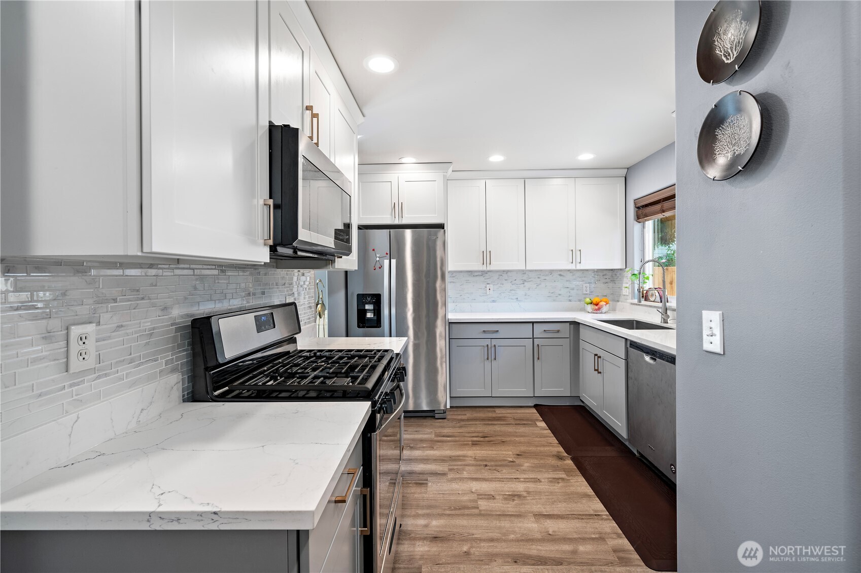 Modern kitchen featuring plenty of storage