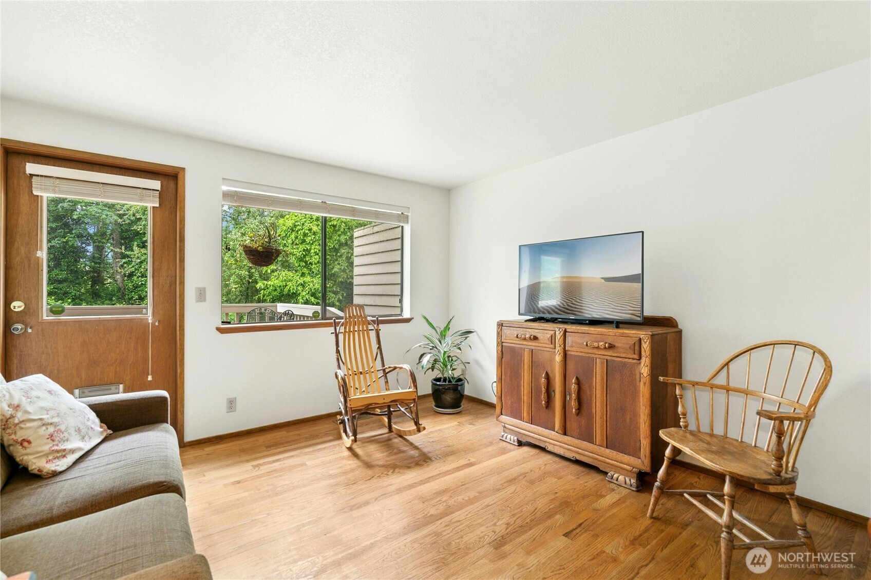 Family room opens to deck for easy BBQs.