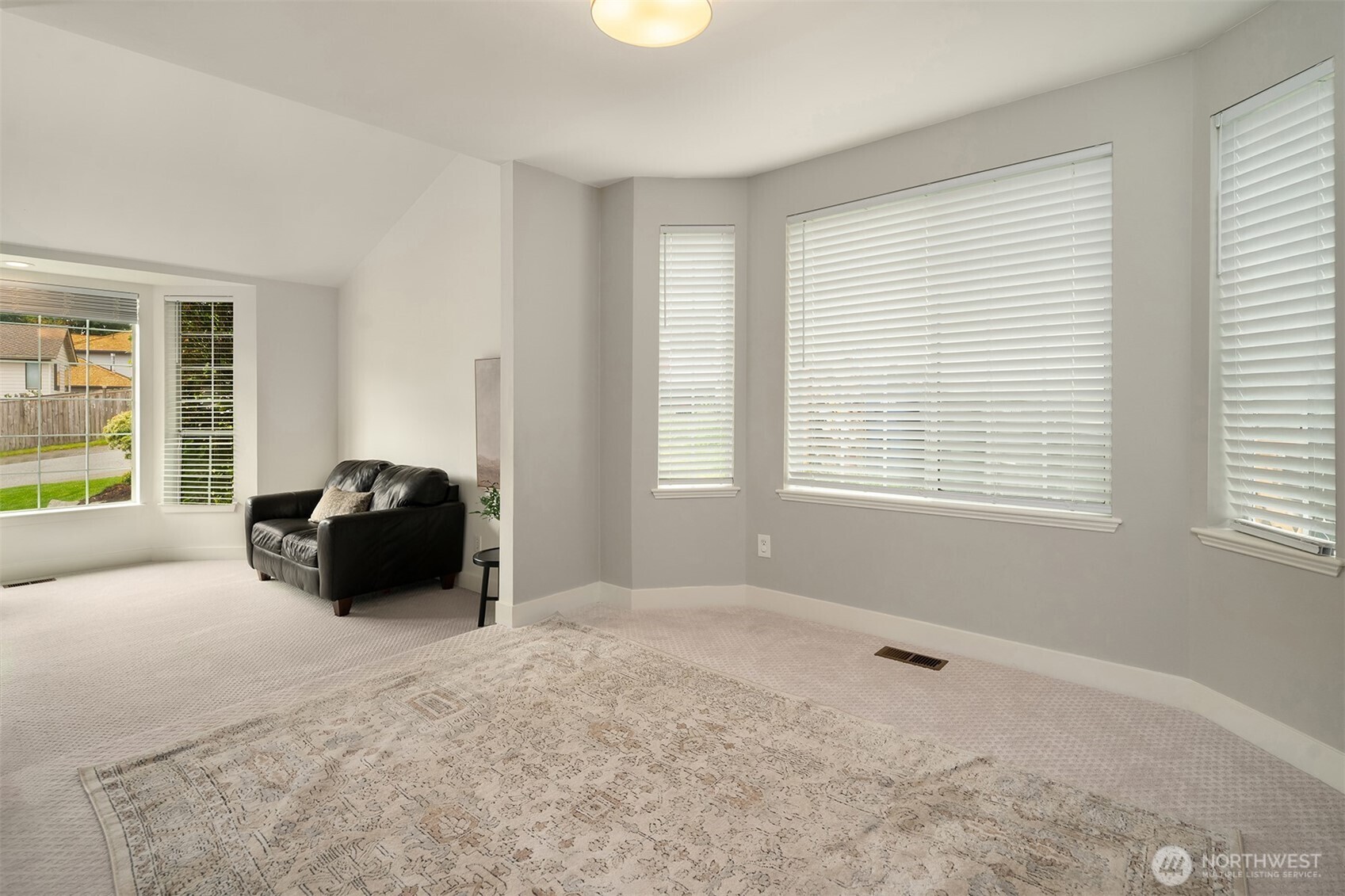 Dining room and living room offer ample space