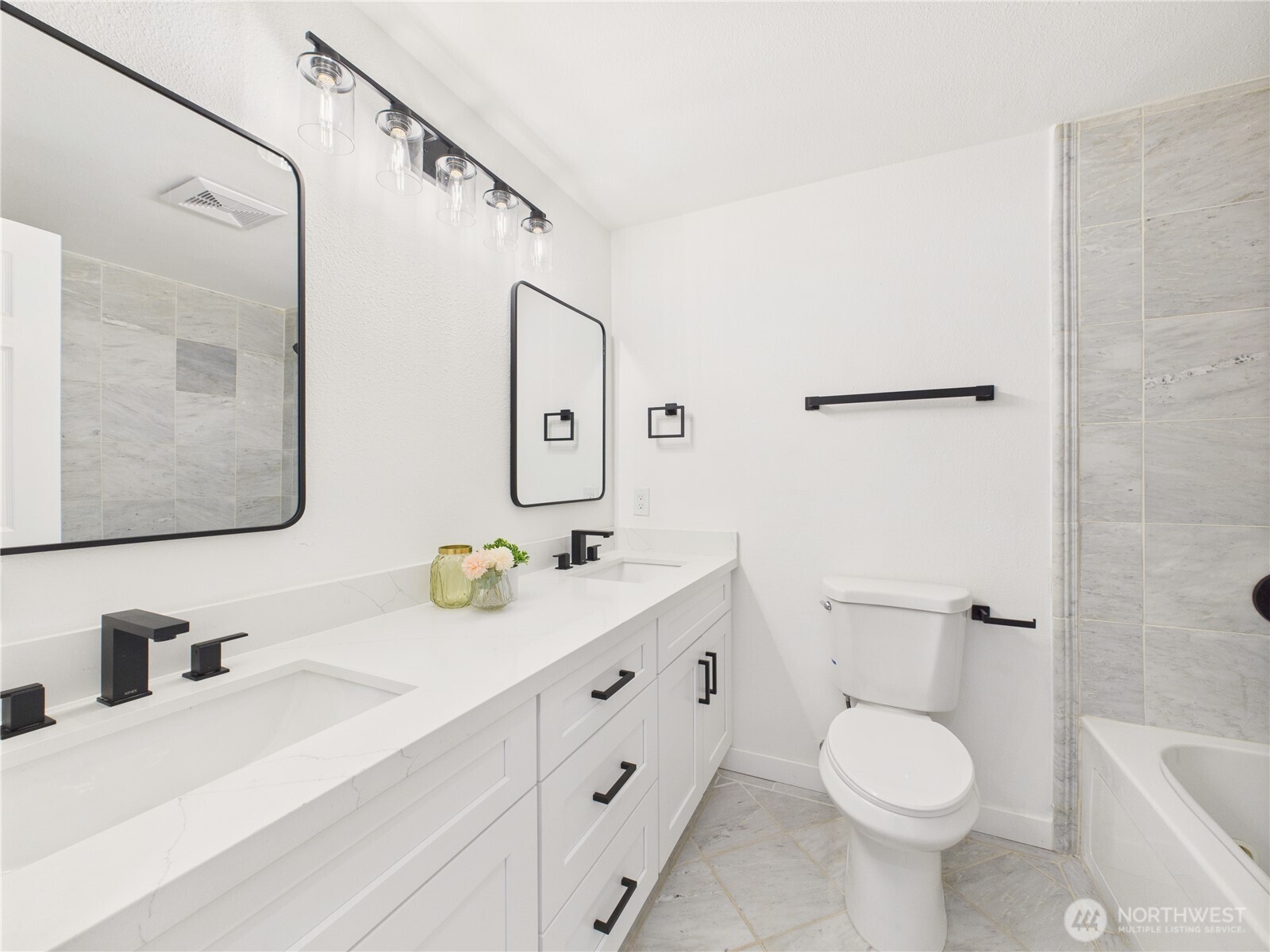 guest bathroom double sink