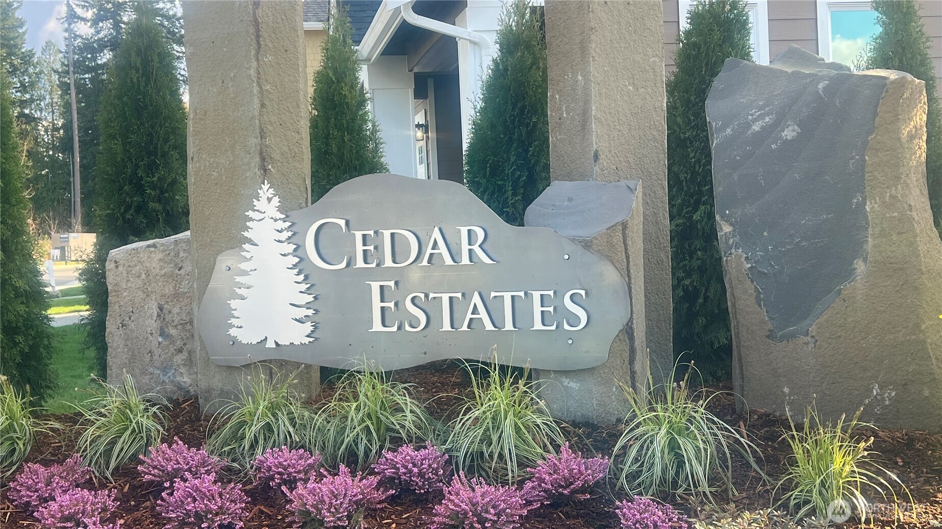 Entry Monument - Welcome to Cedar Estates!