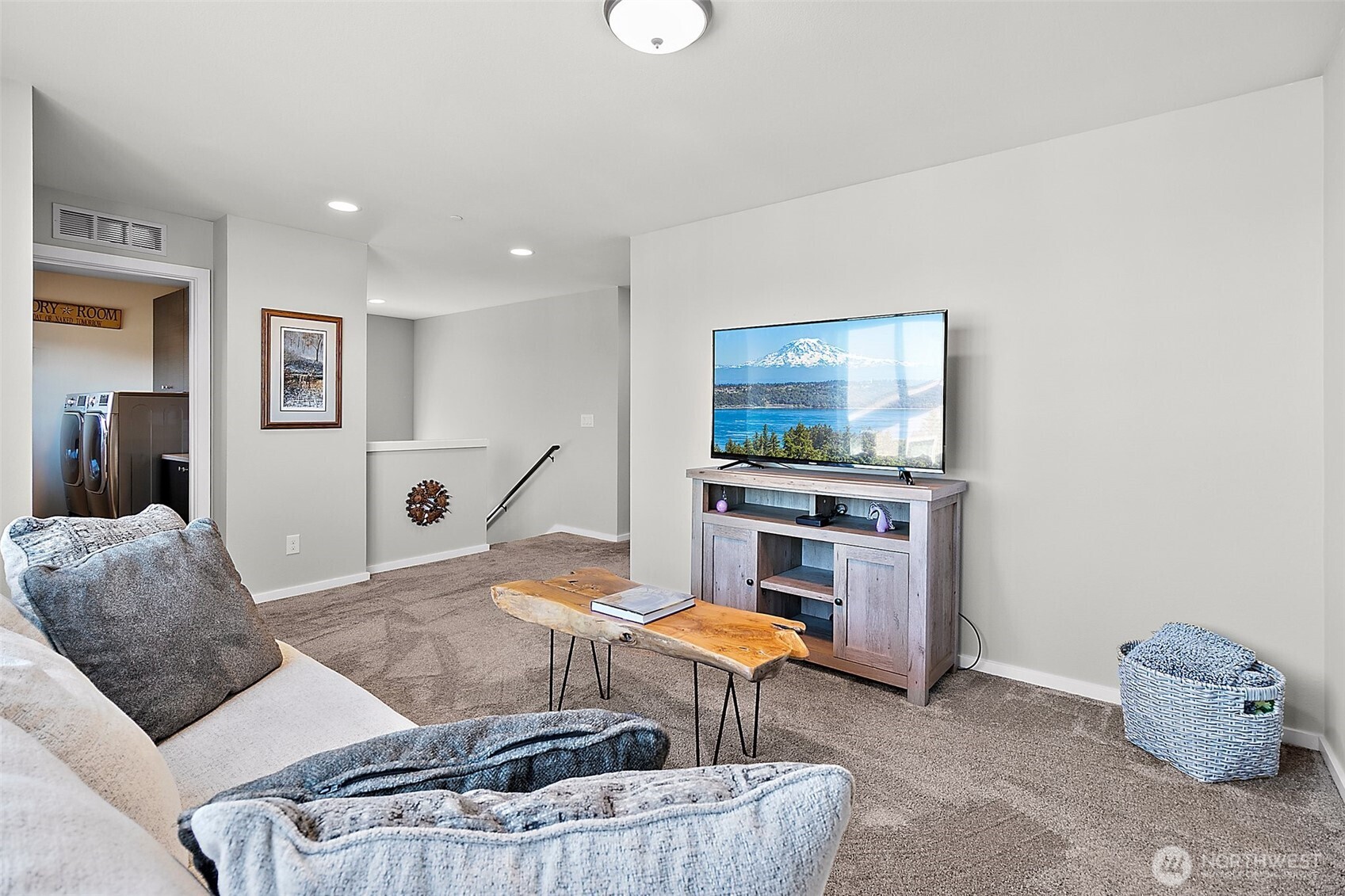 Relax here while doing laundry!