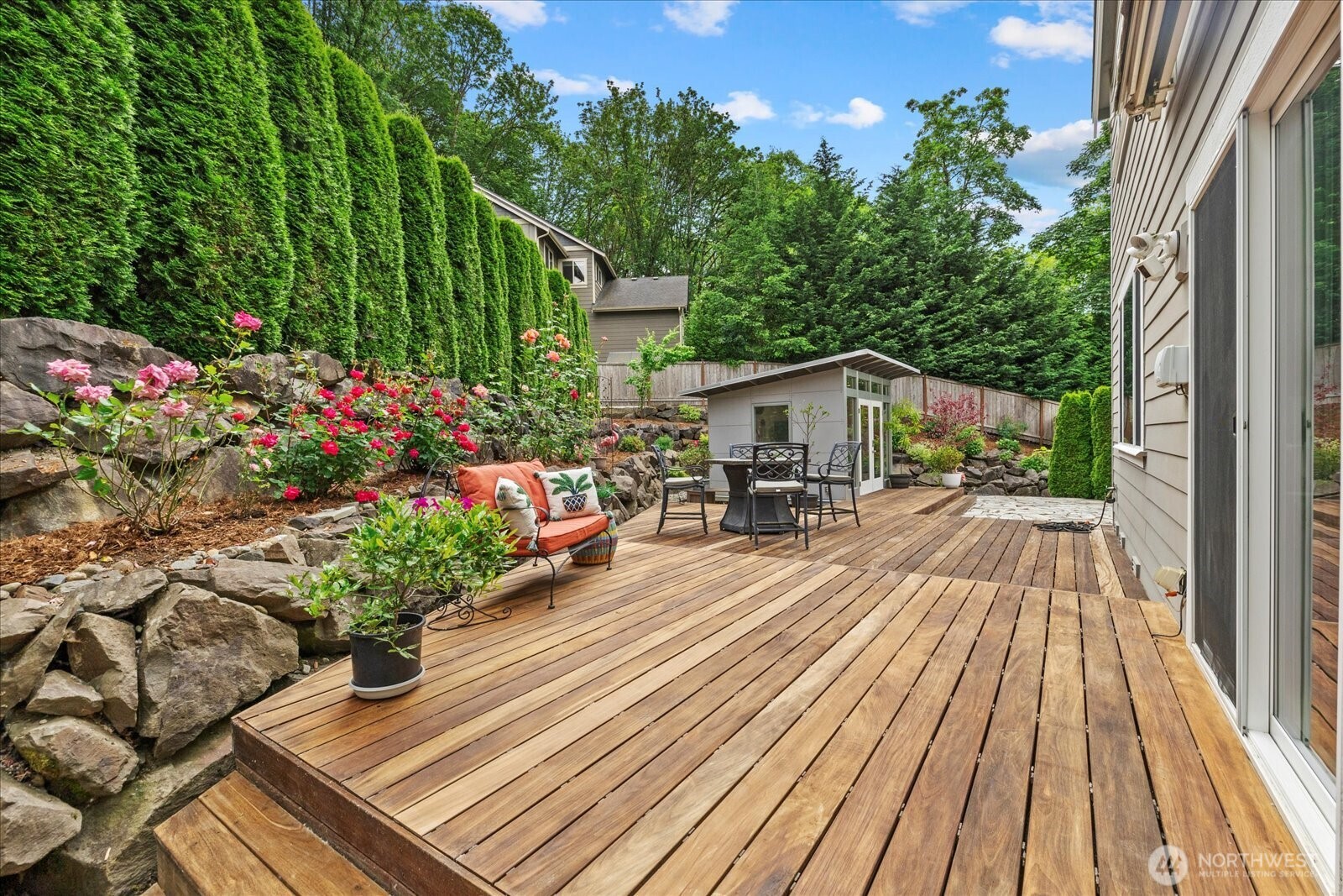 gorgeous Brazillian walnut (ipe) decking...