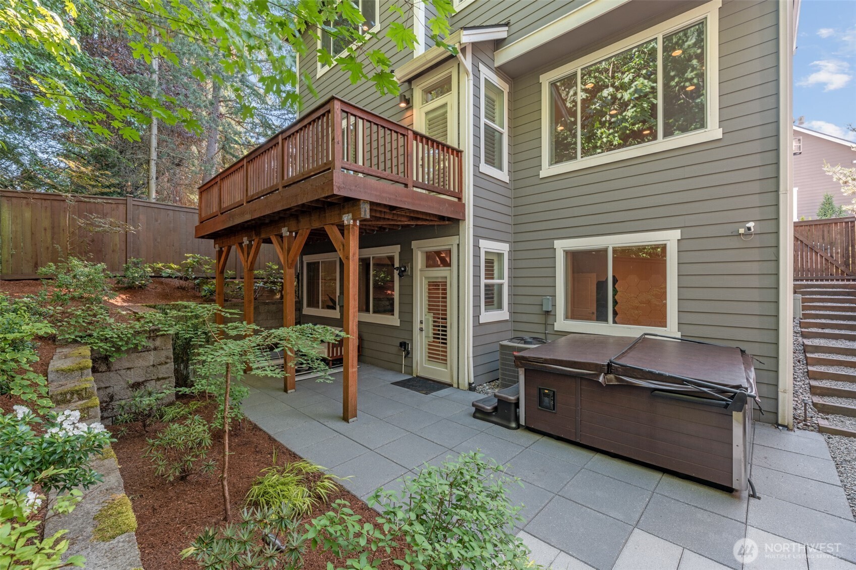 Large Back Patio with Hot Tub