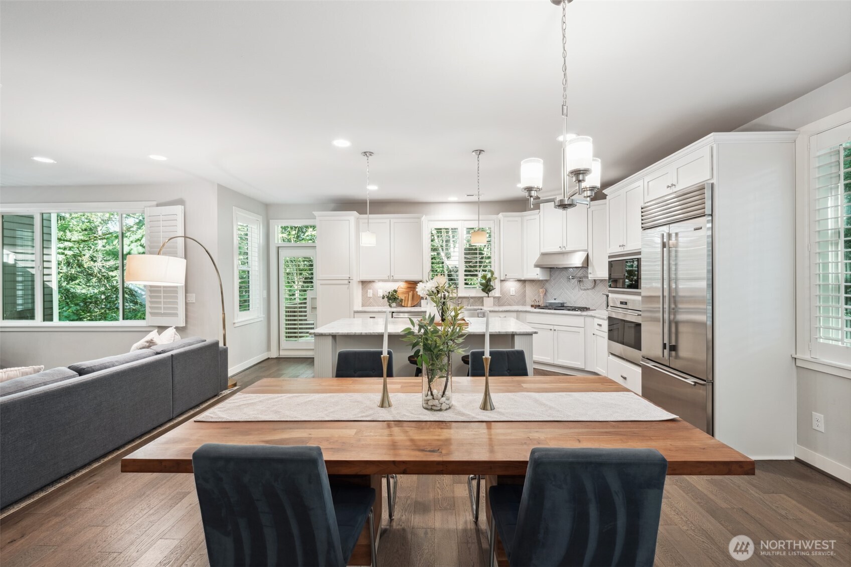 Open Dining Room and Kitchen