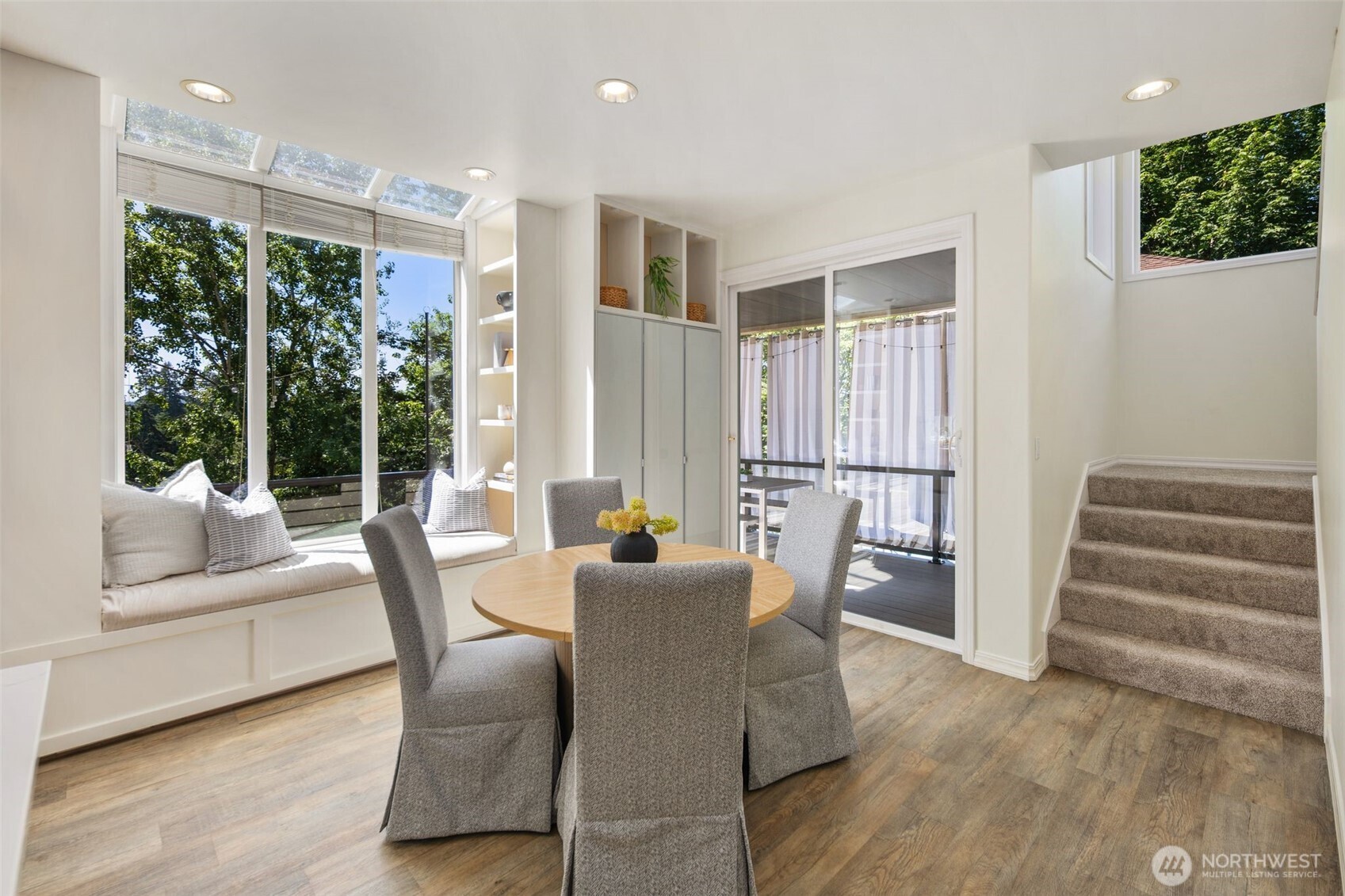 Breakfast nook in kitchen